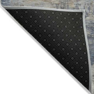 Piper Looms Chantille Abstract ACN2073 Denim Machine Washable Area Rug Backing Image