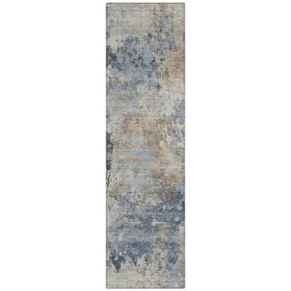 Piper Looms Chantille Abstract ACN2073 Denim Machine Washable Area Rug Runner Main Image