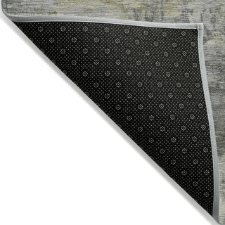 Piper Looms Chantille Abstract ACN2073 Pewter Machine Washable Area Rug Backing Image