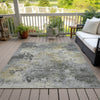 Piper Looms Chantille Abstract ACN2073 Pewter Machine Washable Area Rug Outdoor Lifestyle Image Feature