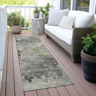 Piper Looms Chantille Abstract ACN2073 Pewter Machine Washable Area Rug Runner Outdoor Lifestyle Image Feature