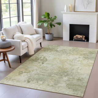 Piper Looms Chantille Abstract ACN2073 Sage Machine Washable Area Rug Lifestyle Image Feature