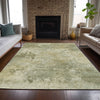 Piper Looms Chantille Abstract ACN2073 Sage Machine Washable Area Rug Lifestyle Image Feature