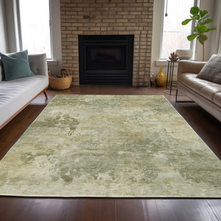 Piper Looms Chantille Abstract ACN2073 Sage Machine Washable Area Rug Lifestyle Image Feature