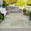 Piper Looms Chantille Abstract ACN2073 Sage Machine Washable Area Rug Outdoor Lifestyle Image Feature