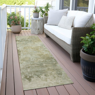 Piper Looms Chantille Abstract ACN2073 Sage Machine Washable Area Rug Runner Outdoor Lifestyle Image Feature