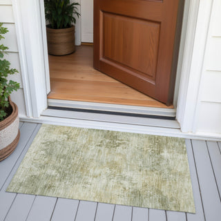 Piper Looms Chantille Abstract ACN2073 Sage Machine Washable Area Rug Scatter Outdoor Lifestyle Image Feature