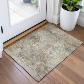 Piper Looms Chantille Abstract ACN2073 Tan Machine Washable Area Rug Scatter Lifestyle Image Feature