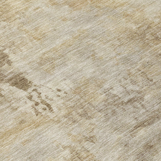 Piper Looms Chantille Abstract ACN2073 Tan Machine Washable Area Rug Swatch Image