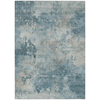 Piper Looms Chantille Abstract ACN2073 Teal Machine Washable Area Rug main image
