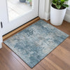 Piper Looms Chantille Abstract ACN2073 Teal Machine Washable Area Rug Scatter Lifestyle Image Feature