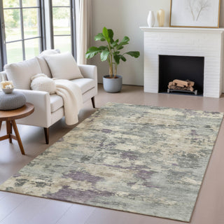 Piper Looms Chantille Abstract ACN2074 Sage Machine Washable Area Rug Lifestyle Image Feature
