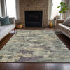 Piper Looms Chantille Abstract ACN2074 Sage Machine Washable Area Rug Lifestyle Image Feature