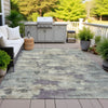 Piper Looms Chantille Abstract ACN2074 Sage Machine Washable Area Rug Outdoor Lifestyle Image Feature