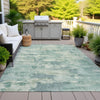 Piper Looms Chantille Abstract ACN2074 Teal Machine Washable Area Rug Outdoor Lifestyle Image Feature