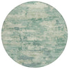 Piper Looms Chantille Abstract ACN2074 Teal Machine Washable Area Rug Round Main Image