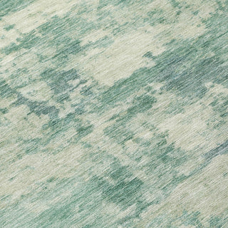 Piper Looms Chantille Abstract ACN2074 Teal Machine Washable Area Rug Swatch Image