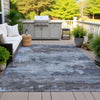 Piper Looms Chantille Abstract ACN2075 Blue Machine Washable Area Rug Outdoor Lifestyle Image Feature