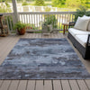 Piper Looms Chantille Abstract ACN2075 Blue Machine Washable Area Rug Outdoor Lifestyle Image Feature