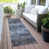 Piper Looms Chantille Abstract ACN2075 Blue Machine Washable Area Rug Runner Outdoor Lifestyle Image Feature