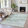 Piper Looms Chantille Abstract ACN2075 Mint Machine Washable Area Rug Lifestyle Image Feature