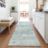 Piper Looms Chantille Abstract ACN2075 Mint Machine Washable Area Rug Runner Lifestyle Image Feature
