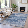 Piper Looms Chantille Abstract ACN2075 Navy Machine Washable Area Rug Lifestyle Image Feature