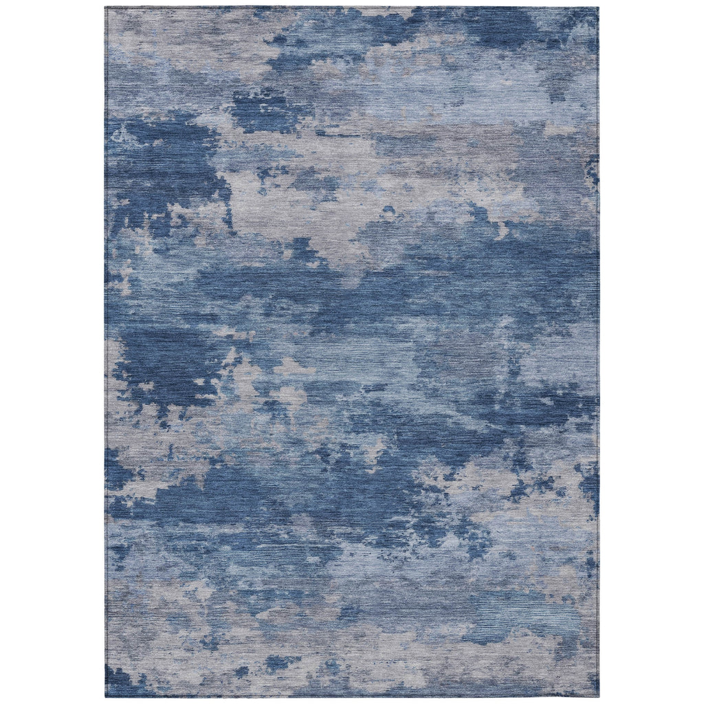 Piper Looms Chantille Abstract ACN2075 Navy Machine Washable Area Rug main image