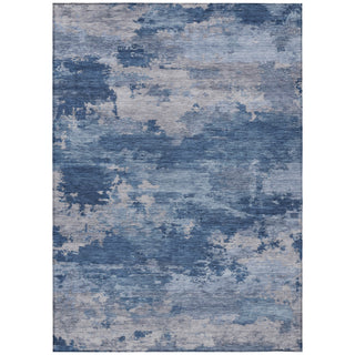 Piper Looms Chantille Abstract ACN2075 Navy Machine Washable Area Rug main image