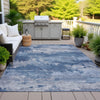 Piper Looms Chantille Abstract ACN2075 Navy Machine Washable Area Rug Outdoor Lifestyle Image Feature
