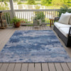 Piper Looms Chantille Abstract ACN2075 Navy Machine Washable Area Rug Outdoor Lifestyle Image Feature