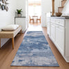 Piper Looms Chantille Abstract ACN2075 Navy Machine Washable Area Rug Runner Lifestyle Image Feature
