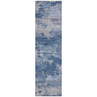 Piper Looms Chantille Abstract ACN2075 Navy Machine Washable Area Rug Runner Main Image