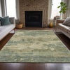 Piper Looms Chantille Abstract ACN2075 Seafoam Machine Washable Area Rug Lifestyle Image Feature