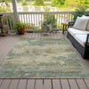Piper Looms Chantille Abstract ACN2075 Seafoam Machine Washable Area Rug Outdoor Lifestyle Image Feature