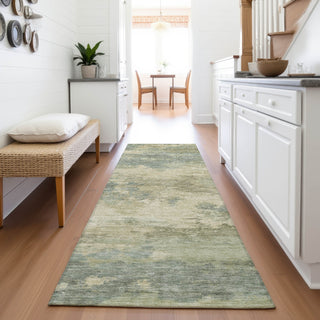 Piper Looms Chantille Abstract ACN2075 Seafoam Machine Washable Area Rug Runner Lifestyle Image Feature