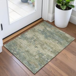 Piper Looms Chantille Abstract ACN2075 Seafoam Machine Washable Area Rug Scatter Lifestyle Image Feature