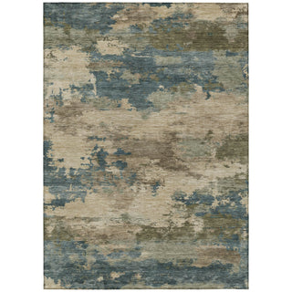Piper Looms Chantille Abstract ACN2075 Teal Machine Washable Area Rug main image