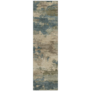 Piper Looms Chantille Abstract ACN2075 Teal Machine Washable Area Rug Runner Main Image