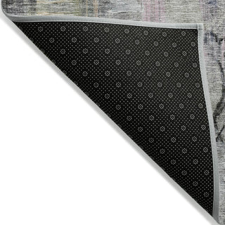 Piper Looms Chantille Abstract ACN2076 Blue Machine Washable Area Rug Backing Image