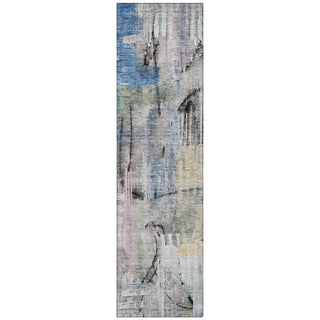 Piper Looms Chantille Abstract ACN2076 Blue Machine Washable Area Rug Runner Main Image