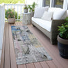 Piper Looms Chantille Abstract ACN2076 Blue Machine Washable Area Rug Runner Outdoor Lifestyle Image Feature