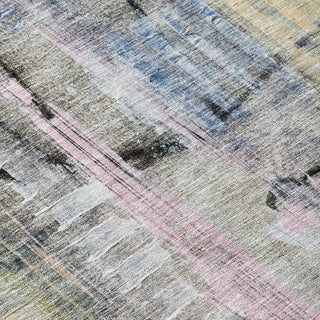 Piper Looms Chantille Abstract ACN2076 Blue Machine Washable Area Rug Swatch Image