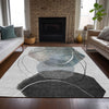 Piper Looms Chantille Abstract ACN2077 Ivory Machine Washable Area Rug Lifestyle Image Feature