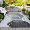 Piper Looms Chantille Abstract ACN2077 Ivory Machine Washable Area Rug Outdoor Lifestyle Image Feature