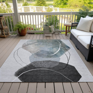Piper Looms Chantille Abstract ACN2077 Ivory Machine Washable Area Rug Outdoor Lifestyle Image Feature