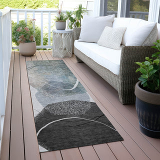 Piper Looms Chantille Abstract ACN2077 Ivory Machine Washable Area Rug Runner Outdoor Lifestyle Image Feature