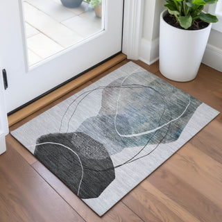Piper Looms Chantille Abstract ACN2077 Ivory Machine Washable Area Rug Scatter Lifestyle Image Feature