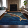 Piper Looms Chantille Coastal ACN2078 Blue Machine Washable Area Rug Lifestyle Image Feature