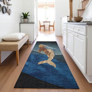 Piper Looms Chantille Coastal ACN2078 Blue Machine Washable Area Rug Runner Lifestyle Image Feature